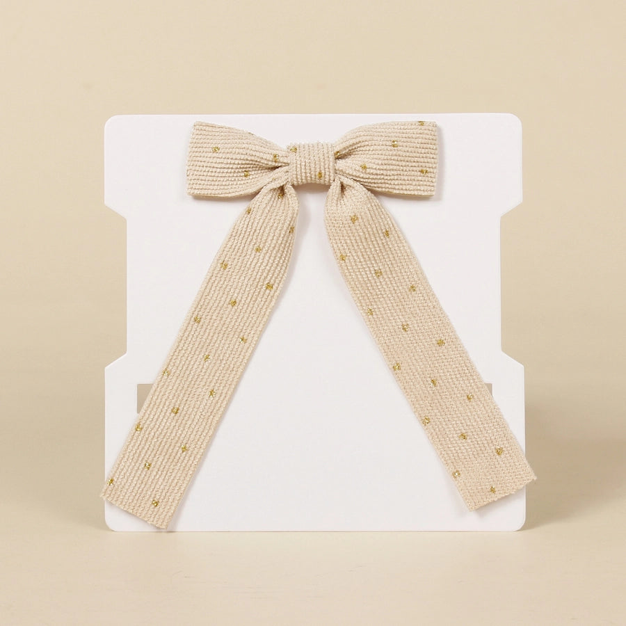 sweet bow knot corduroy hair clip