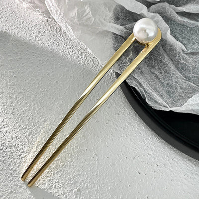 Women's Elegant U Shape Alloy Plating Hairpin