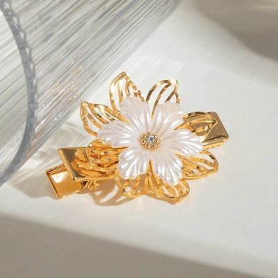 Women's Classic Style Flower 304 Stainless Steel Hair Clip