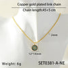 Jewelry Hip-Hop Eye Copper Zircon Inlay Bracelets Necklace