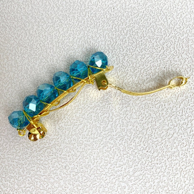 simple style irregular alloy crystal patchwork hair clip