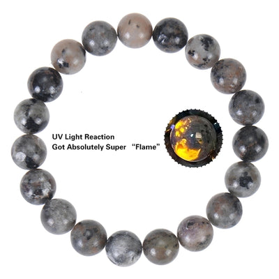 6/8/10mm Flame Stone Bracelet European and American Ins Punk Natural Flame Stone Beaded Bracelet Men and Women Jewelry