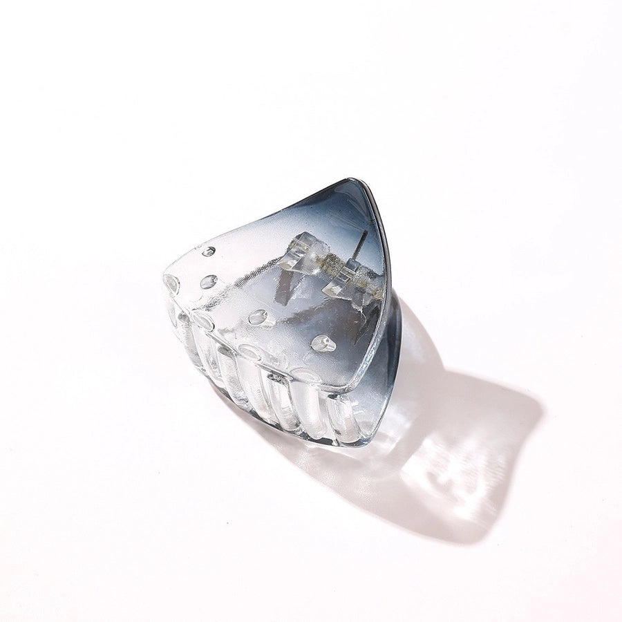 Gradient Small Grab Clip Small Disc Hairpin Environmentally Friendly Acetic Acid Shark Clip Transparent Oval Hair Grab Children's Clip