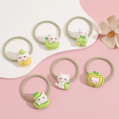 Kid'S Cartoon Style Cute Cat Resin Hair Tie