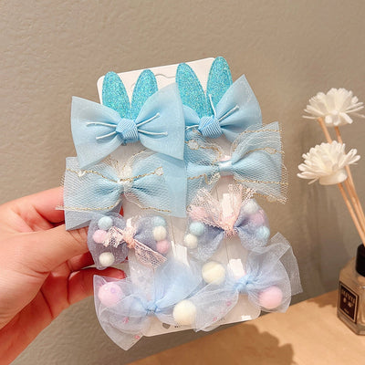 Girl'S Sweet Bow Knot Cloth Hair Clip