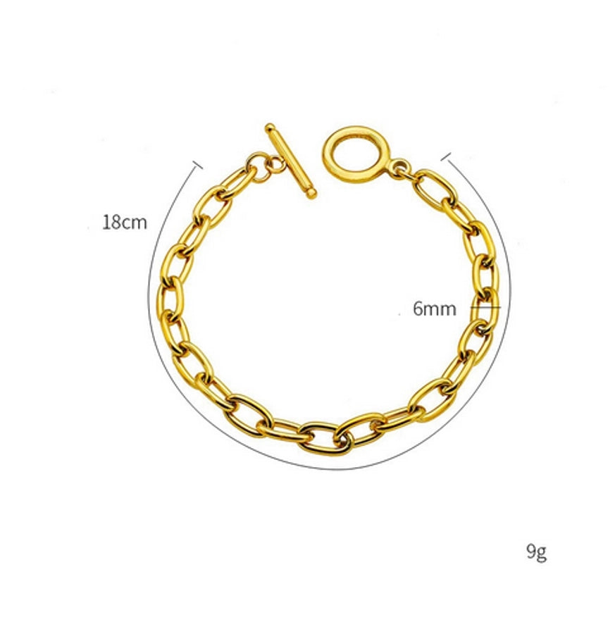 Elegant Classic Style Geometric 304 Stainless Steel Bracelets In Bulk