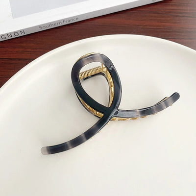 simple style color block alloy hair claws