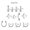 1 Piece Lip Rings Casual Simple Style Solid Color G23 Titanium Polishing Lip Rings Eyebrow Studs