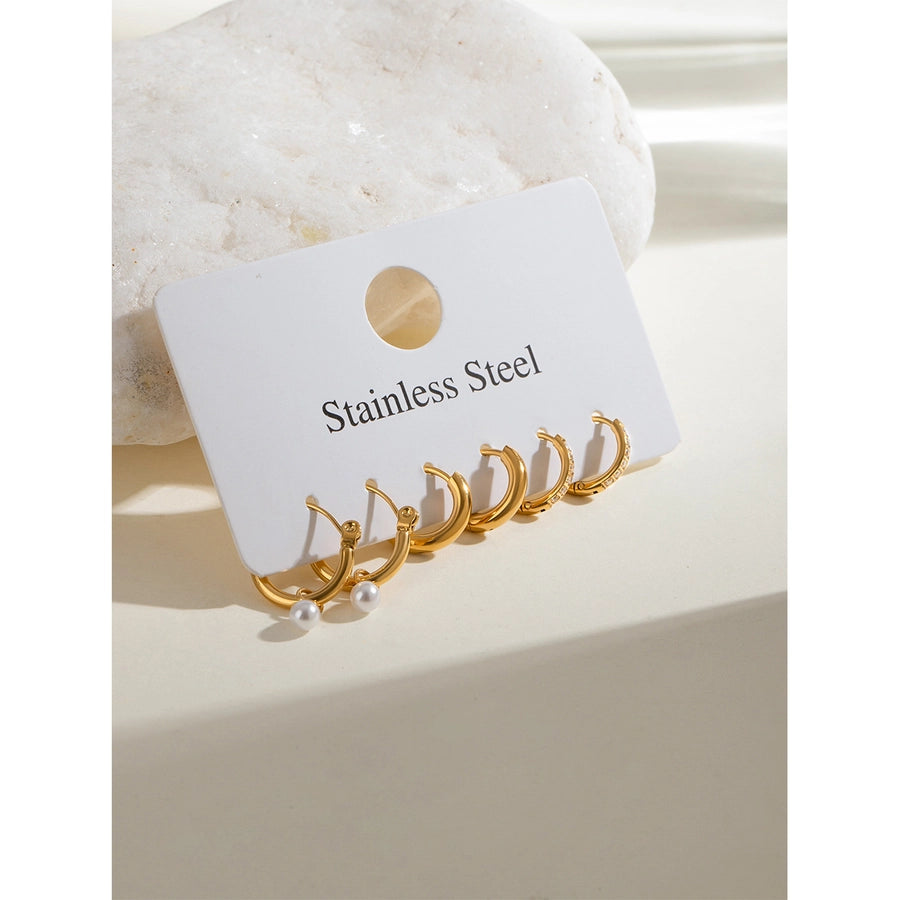 1 Set Simple Style Classic Style Geometric 304 Stainless Steel Earrings