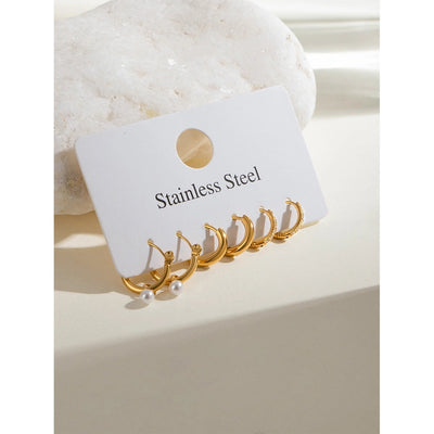 1 Set Simple Style Classic Style Geometric 304 Stainless Steel Earrings