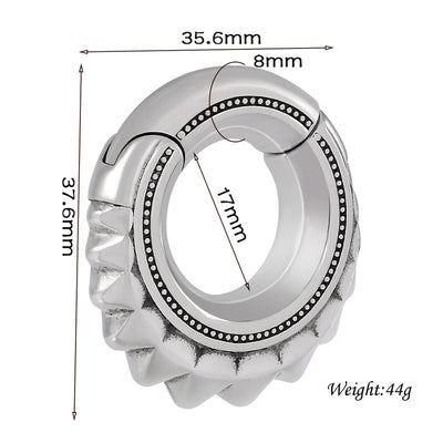 1 Piece Casual C Shape Animal Circle 304 Stainless Steel 18K Gold Plated Stainless Steel Earrings