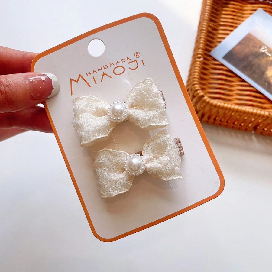 kid's elegant cartoon cloth bowknot hair clip