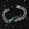 Hip-Hop Human Rhinestones Zinc alloy Cuban Link Chain Curb Chain Chain & Link Bracelets