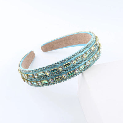 Women's Simple Style Classic Style Color Block Plastic Inlay Zircon Hair Band
