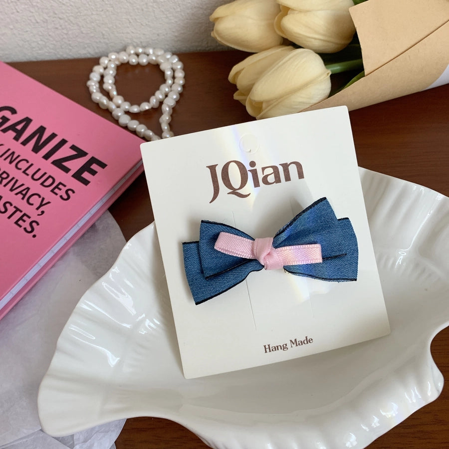 Women's IG Style Bow Knot Cloth Hair Clip