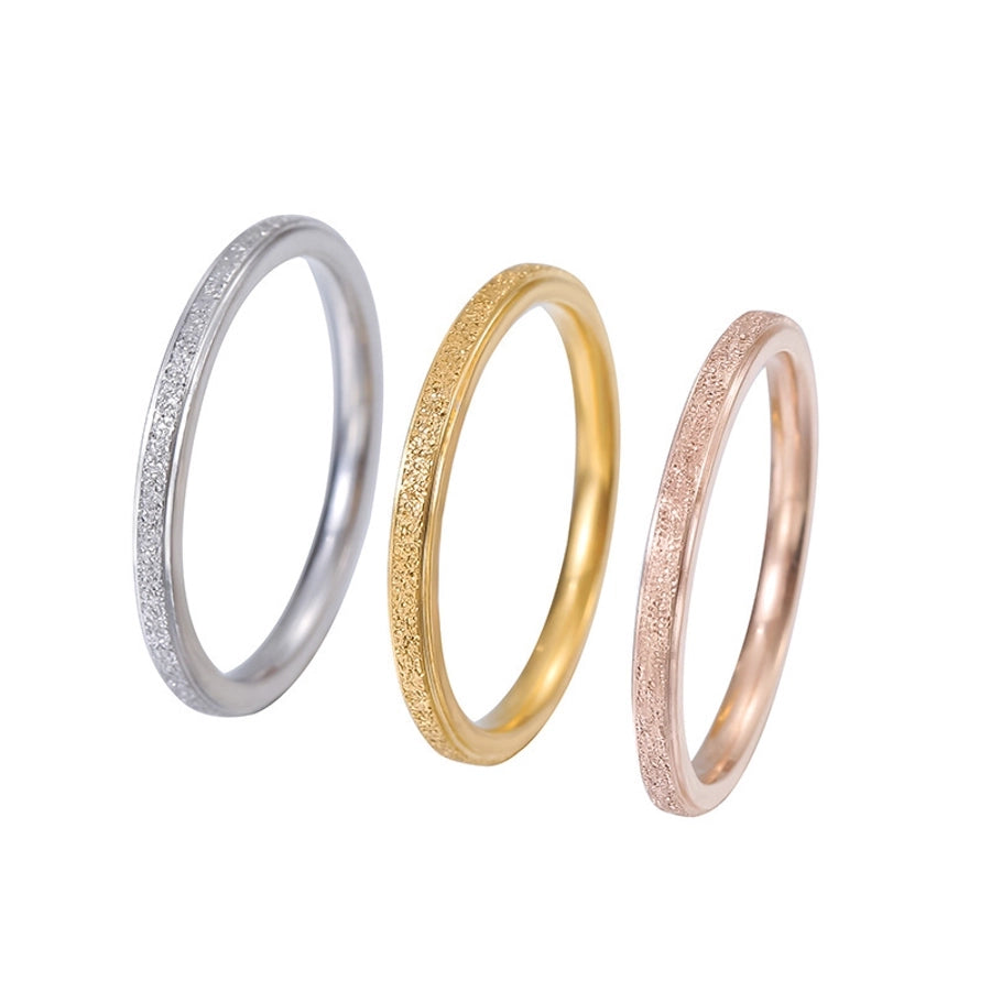 Jewelry Elegant Simple Style Geometric Titanium Steel Plating Rings