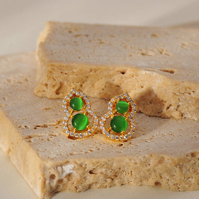 1 Pair Elegant Gourd 304 Stainless Steel Ear Studs