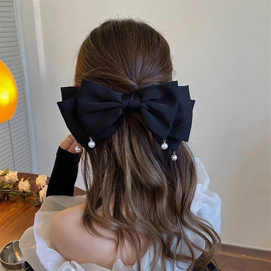 princess bow knot cloth patchwork hair clip