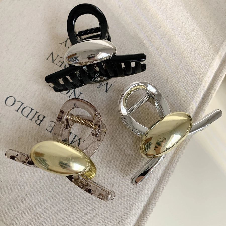 Personalized Metal Hemispherical Grip Ins Popular Barrettes Fashion All-Match Shark Clip Updo Hair Accessories