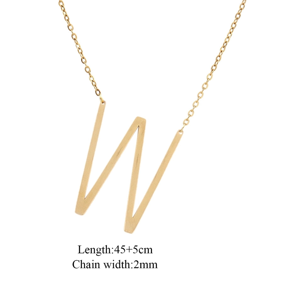 Jewelry Elegant Simple Style Classic Style Letter 201 Stainless Steel 304 Stainless Steel Pendant Necklace