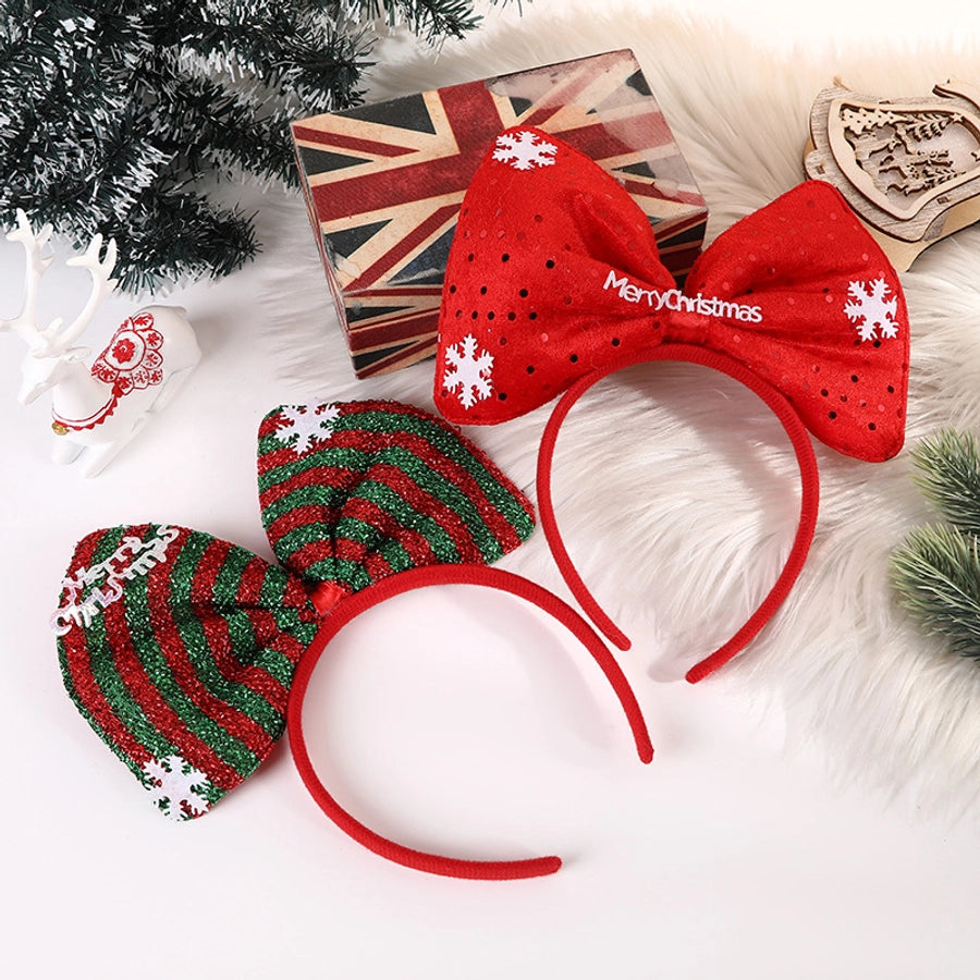cartoon style plaid bow knot cloth hair band 1 piece
