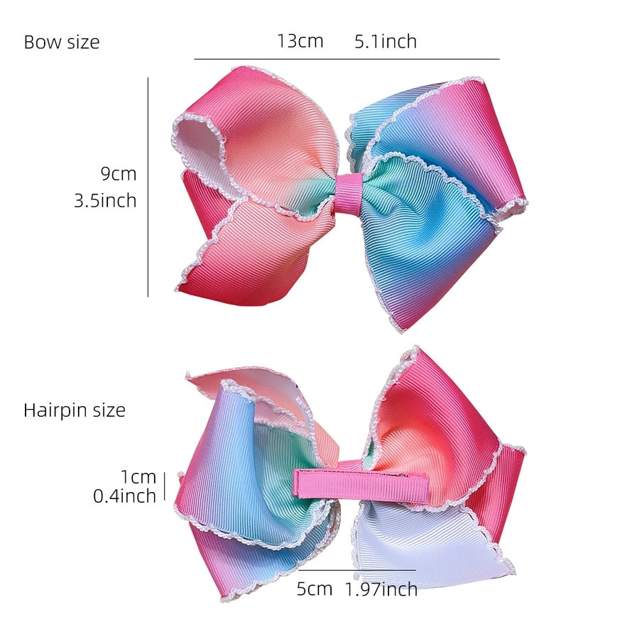 Girl'S Sweet Bow Knot Cloth Woven Belt Hair Clip