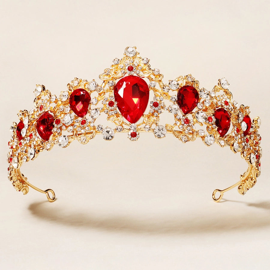 elegant retro crown alloy diamond crown