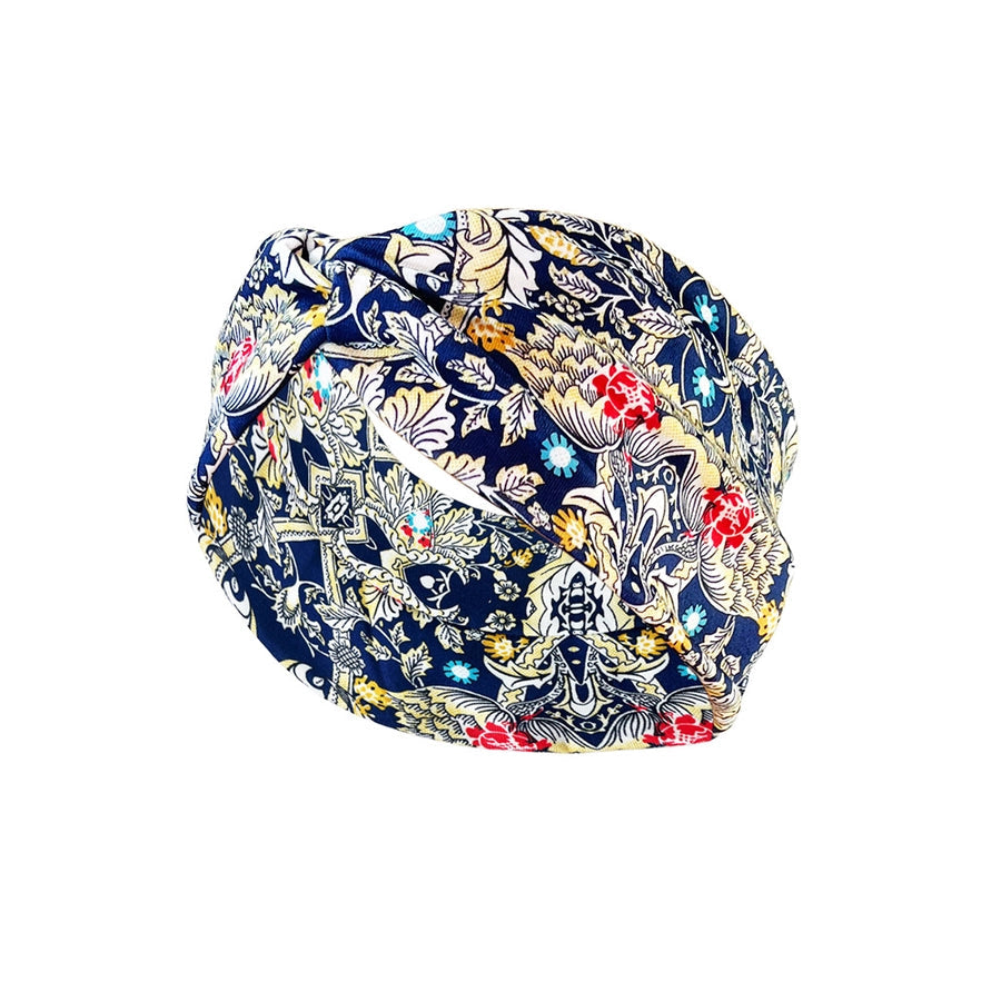 fashion color block flower cloth hair band 1 piece