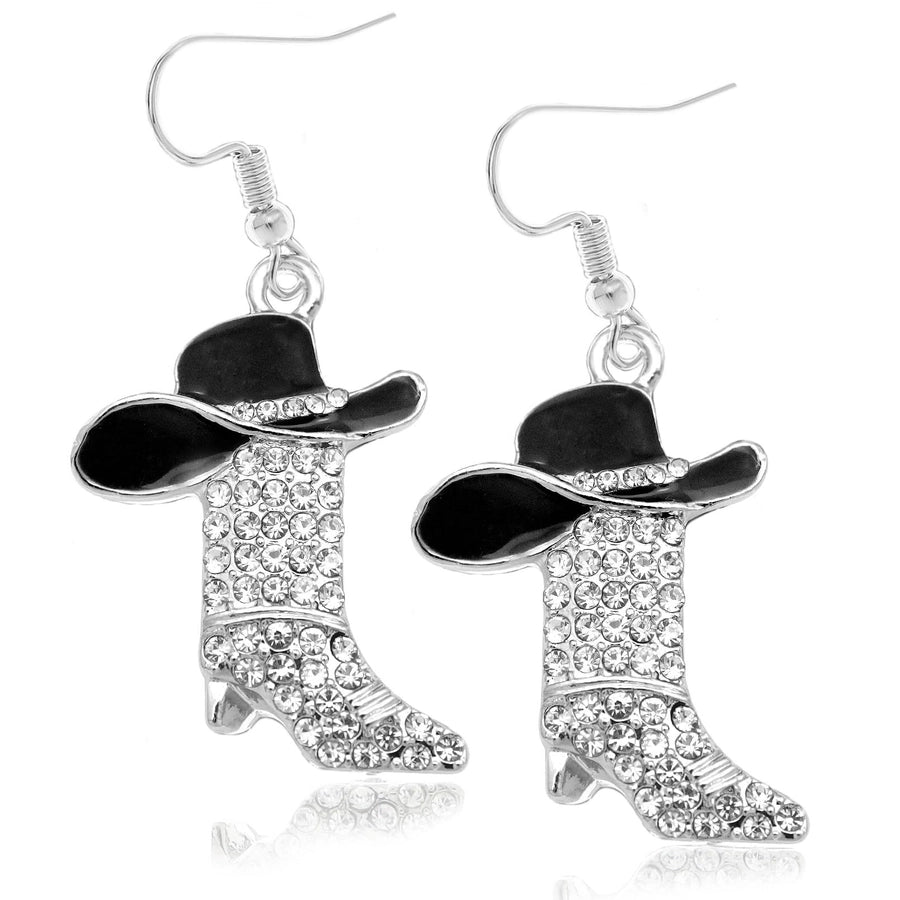 1 Pair Casual Simple Style Streetwear Boots Plating Copper Zircon Drop Earrings