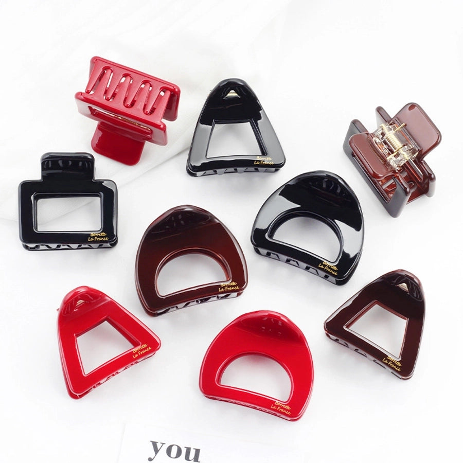 Women's Lady Geometric Plastic Hair Claws