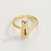 Copper 18K Gold Plated Plating Letter Copper Rings
