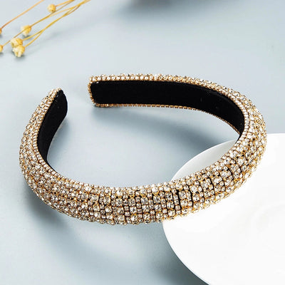 jewelry baroque full diamond fabric headband
