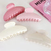 French style solid color elegant semicircle shark clip summer fashion acrylic grip large pink hair updo hairpin