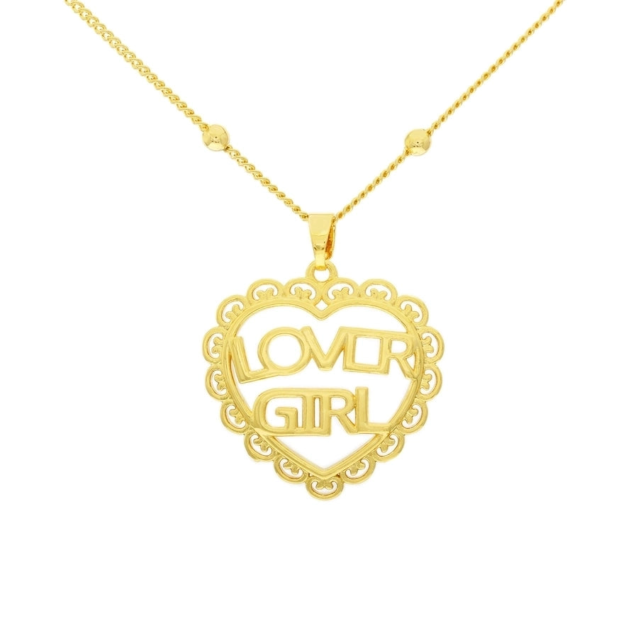 Jewelry Cute Heart Shape Copper Plating Pendant Necklace