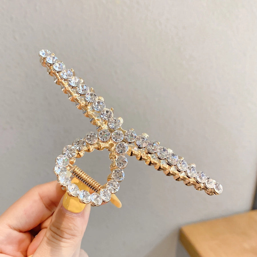 simple style solid color alloy resin hollow out hair claws