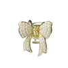 fashion flower bow knot alloy plating inlay rhinestones pearl hair claws 1 piece