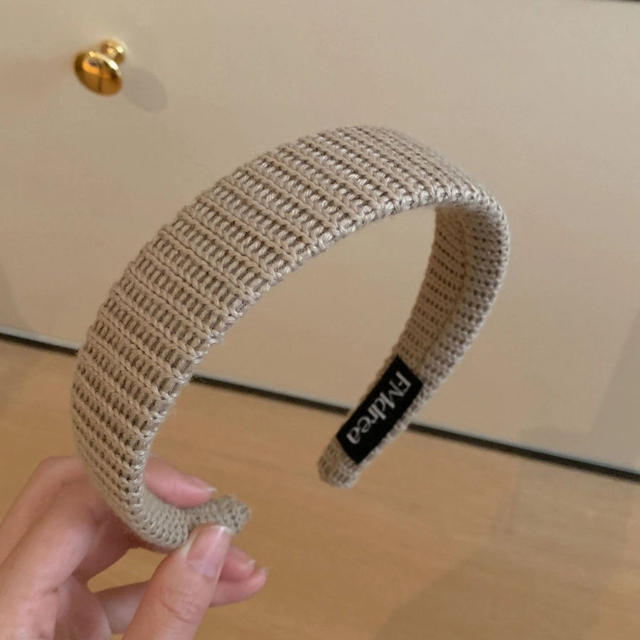 New High-Grade Retro Hand-Woven Wool Headband Hair Band College Style Girl Wide Version Headband Hair Accessories Headband