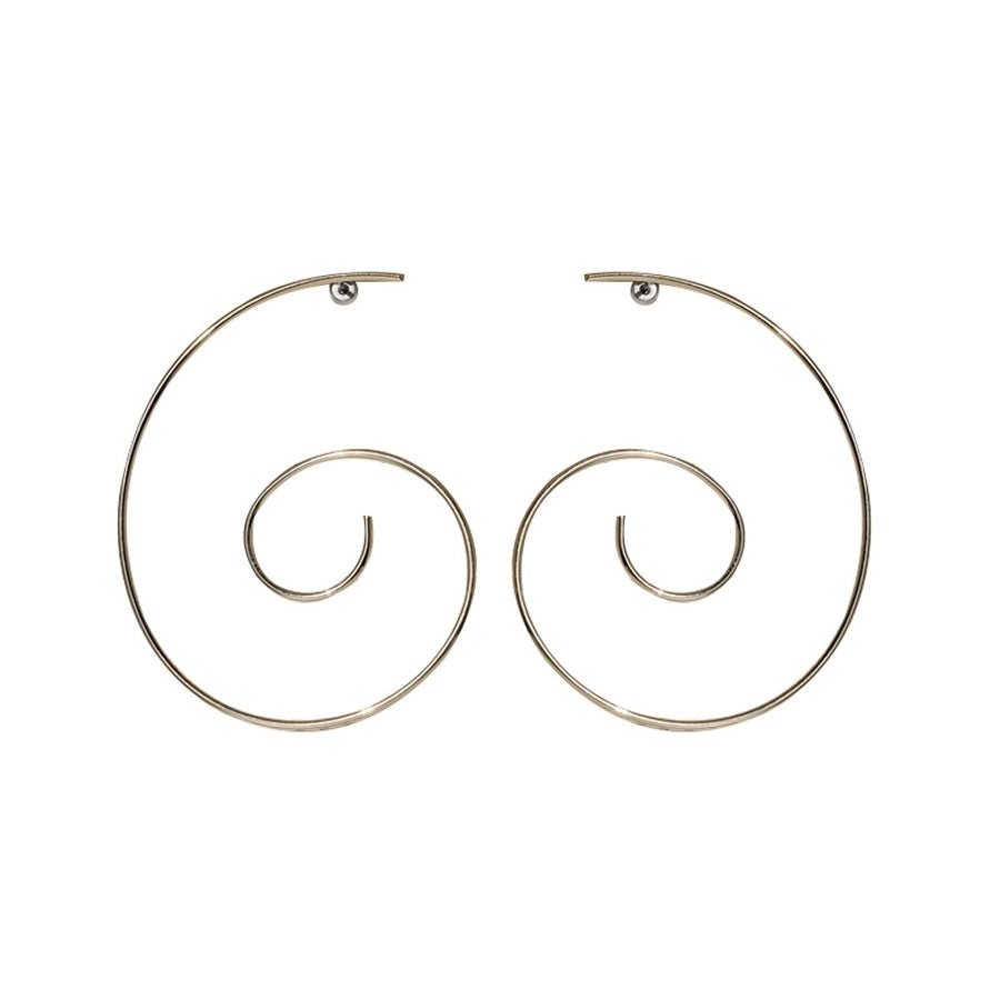 1 Pair Simple Style Circle Titanium Steel Ear Studs