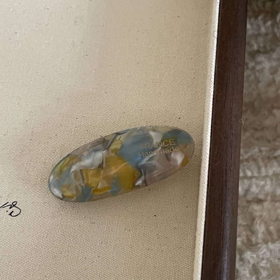 women's retro lady color block arylic hair clip