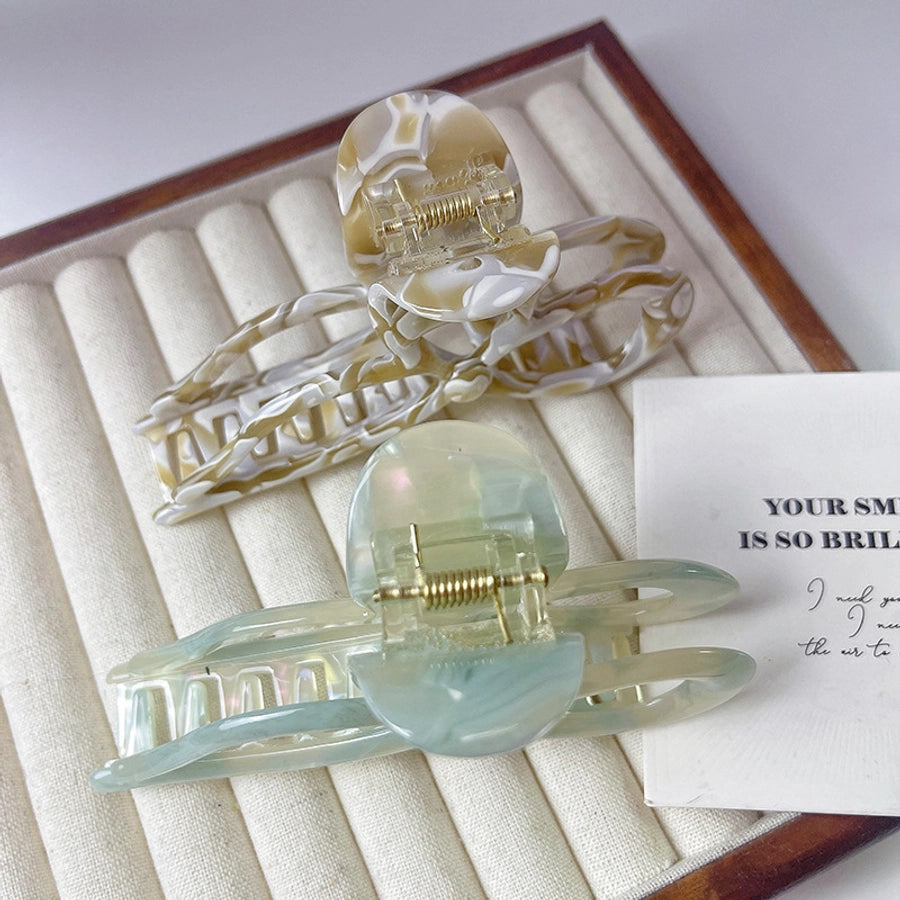 Super Fairy ~ Three-dimensional Bow Acetic Acid Grab Clip Temperament Gentle Ribbon Hairpin Sweet Large Shark Clip Women's Hair Accessories