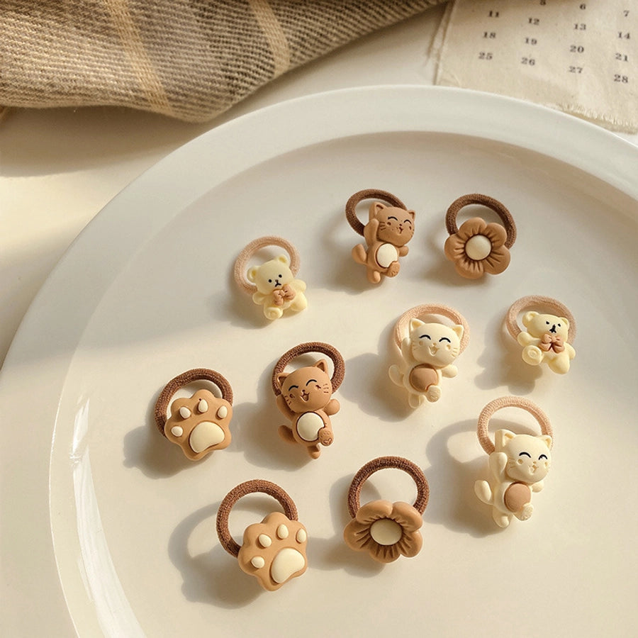 New Milk brown hair band Girls baby does not hurt hair high elastic bow tie hair rope children hair accessories rubber band Female