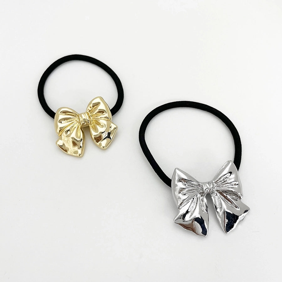 Women's Lady Bow Knot Alloy Plating Hair Tie