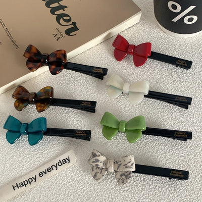simple style bow knot acetic acid sheets hair clip