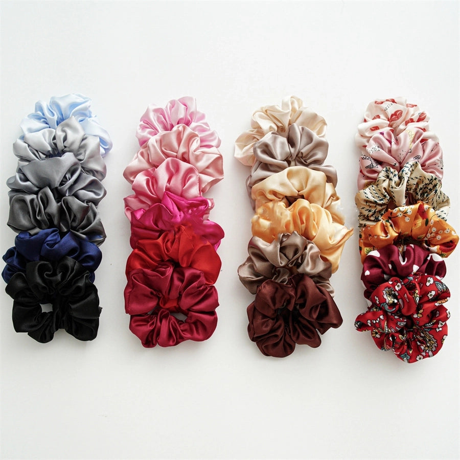 simple style solid color cloth handmade hair tie