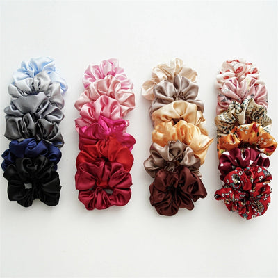 simple style solid color cloth handmade hair tie