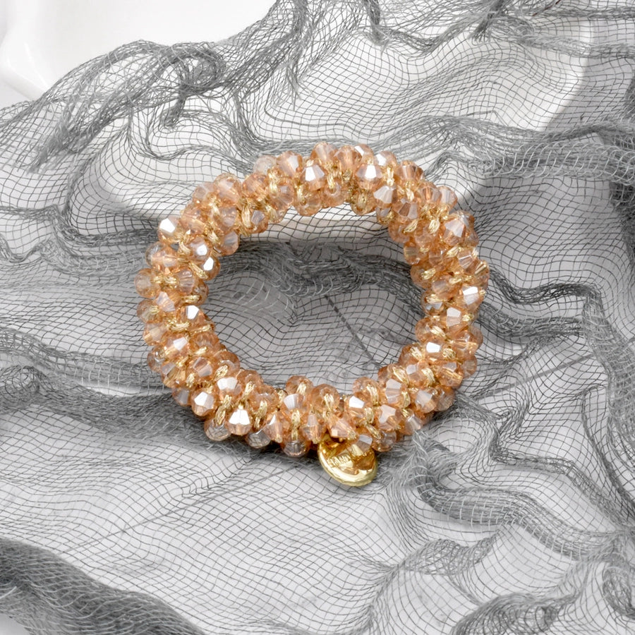 crystal braided pearl hair rope