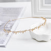 women's simple style waves flower bow knot metal inlay pearl zircon hair band