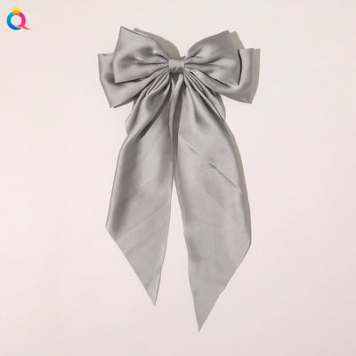 simple style bow knot cloth printing hair clip 1 piece