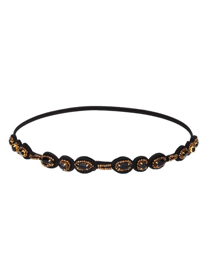 bohemian color block cloth hair band