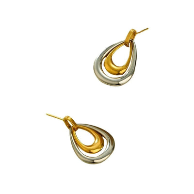 Jewelry Casual Simple Style Water Droplets 304 Stainless Steel Earrings Necklace